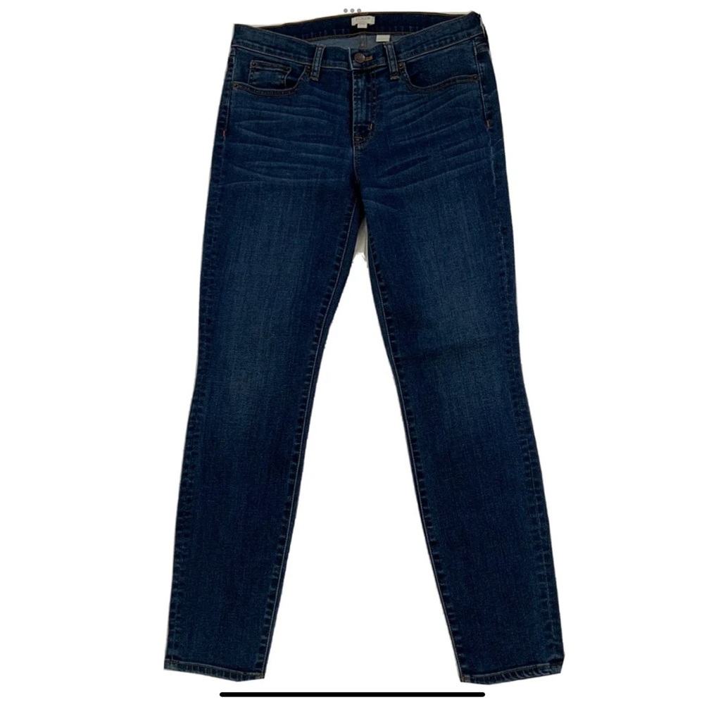 J Crew Skinny Toothpick Stretch Jeans 
27/28 Style B8320 
Mid Rise Medium Wash